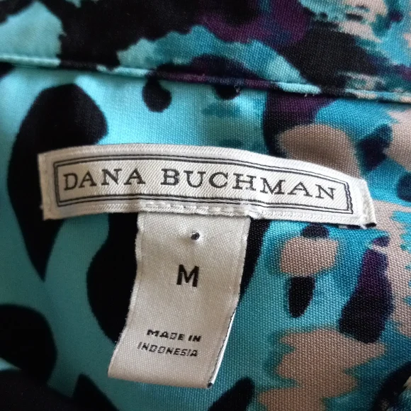 Dana Buchman multi Animal Print Blouse Size Med - Picture 5 of 7